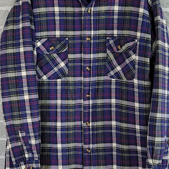 St. Johns Bay Vintage Shacket Button Down Lined Shirt Men's LT - Picture 2 of 12